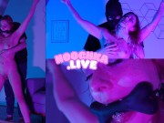 BONDAGE BDSM – Petite Alt française gicle attachée par son Dom