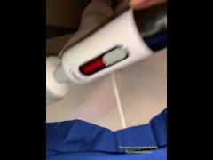 Chinese ladyboy cums on office building stairs, doesn’t care about being caught