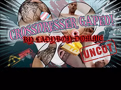 CROSSDRESSER GAPED! By Ladyboy Domme 2