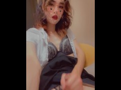 Cute Trans bothers you with naughty video