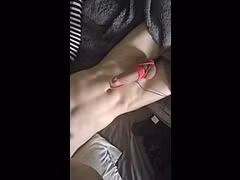 Femboy cums hands-free