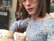 Femboy Mi makes selfie video fingering his Girlfriend Vilu