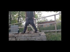 FTM Standing Fire Pit Pee Spray