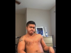 FTM starts the day with a massage gun quickie