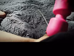 FTM With Huge Dick Makes It Rain On The Sheets – Messy Puddles Everywhere!!