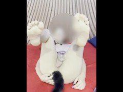 GAROTA TRANS GOSTOSA SE MASTURBA USANDO FANTASIA DE GATINHA ATÉ GOZAR DELICIOSAMENTE