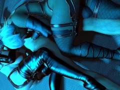 Guy Is Spooning with Two Ladyboys Blowjob