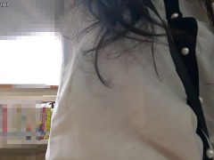 HA43 Masturbate in the library with a big dildo stuffed in anal !