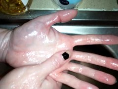 Hand Fetish Trans Man With Big Hands Olive Oil Massage