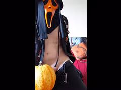 Happy Halloween! Ghostface Dominates Cute Pumpkin