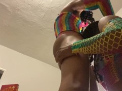 Hot Trans Girl Caught Getting Smoking Blowjob From Her Step Sis and Keeps Going