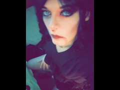 Hot Trans Goddess Strokes Her Big Hard Cock While In Horror Cosplay