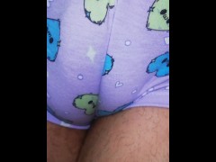 HUGE CAMELTOE, IN BLUE PANTIES CLOSEUP