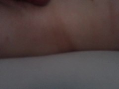 Lazily laying in bed playing with myself