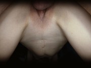 Little slut fucked bareback on all fours and with internal cumshot