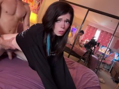 My Roommate Just Couldn’t Help but Use My Slutty T-girl Body- Rough Anal Creampie