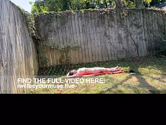 Naked Sun Tanning In My Backyard