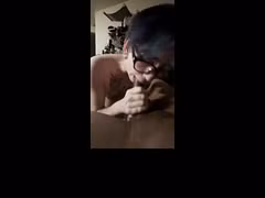 Nerdy Tboy sucks big cock