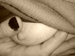 Nipple Massage With Painted Nails, Trans Man Pre Op, Erect