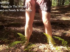 Outdoor Hairy Bush Teasing And Peeing Barefoot River Gray