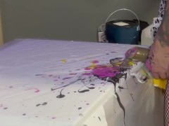 Painting and Masturbating with TS Julee Love
