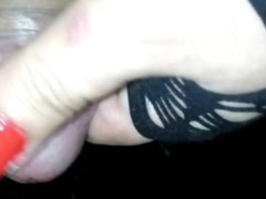 pegging strapon woman fucks crossdresser sissy and ejaculates without touching herself