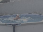 Pool party for Russian slut ends in gangbang with DP – 1.197