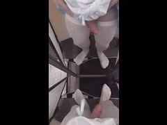 POV Mirror Session: Maid Femboy Hiding & Showing Cock