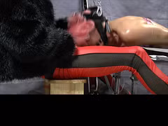 sadistic sissy boy Lucy with his bound slave