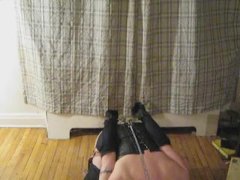 self bondage frogtie with cbt