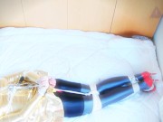 Selfbondage practice – comfy hogtie