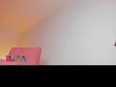 Sensual Stream Of Carmina Khourmy, Moans As She Strokes Her Cum-Dripping Cock!