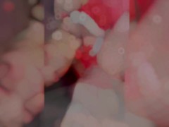 Sexy Christmas Lingere + BDSM rope bondage on transgender woman, cute struggling video, short