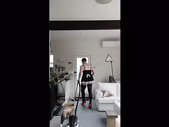 Sissy maid cleaning