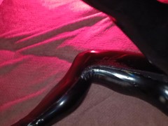 Sissy slut latex leggings play