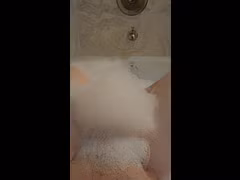 Soapy Feet and Trans Cock in Bubble Bath. Relax with this Tatted Transgender Beauty.