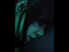 SPLIT TONGUE TRANSGIRL FUCKS TINDER DATE