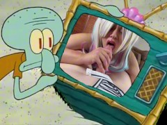 Squidward loves watching porn