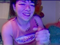 swaggy boy talks sweet innocent bible studier into sucking his cock (pov handjob encouragement)