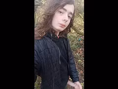 Tgirl fapping outdoors