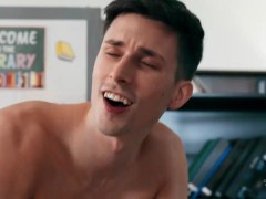 TRANS ANGELS – Raven-Haired Librarian Eva Maxim Assists Cute College Guy In Exchange With His Ass