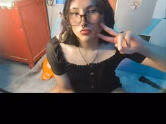 Trans girl plays with her small penis