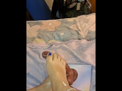 Trans latina footjob on dildo pt.2