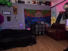 Trap tied Standing with no way Out(Vibrator Orgasm+Timed Lock)