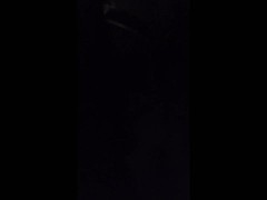 Walking outdoor at night and smoke.