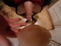 Hot Demon Trans fucks camera in reverse POV oral