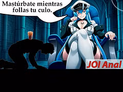 JOI ANAL para MUY sumisos. Esdeath te transforma en contenedor de semen.