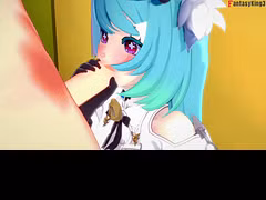 Mint cute blowjob | NTE | Full & POV on patreon: Fantasyking3