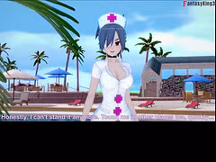 Valentine sexy nurse sex on the pool | 1 | Skullgirls | Full & POV on patreon: Fantasyking3