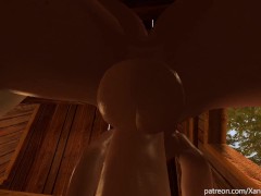 Horny tomboy gets pounded by two lustful futas